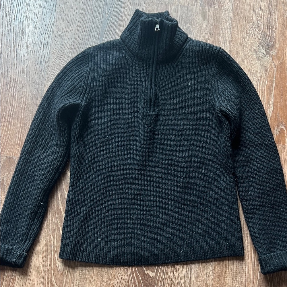 Banana Republic Black Zip-Up Sweater knit